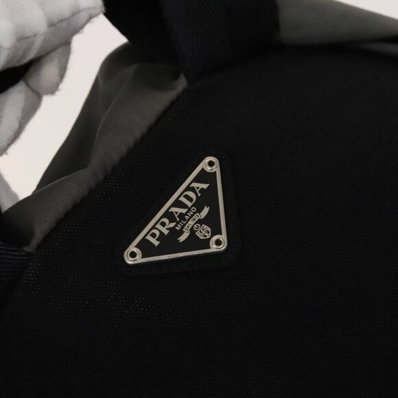 PRADA Backpack Nylon Gray Silver Auth PP851 - Picture 12 of 16